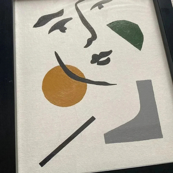 Abstract Framed Faces Artwork Hanging Wall Art Decor - Picture 9 of 10